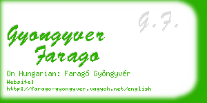 gyongyver farago business card